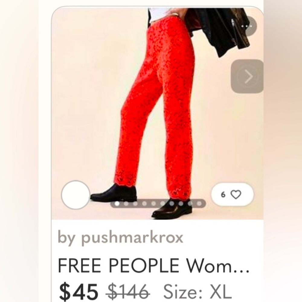 #6 FP Red Pants